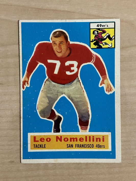 1956 TOPPS LEO NOMELLINI #74 SAN FRANCISCO 49ERS HOF EX-MT 