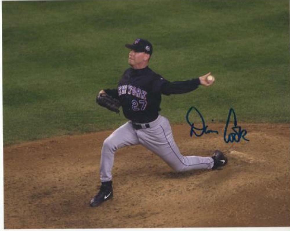 DENNIS COOK NEW YORK METS SIGNED AUTOGRAPHED 8X10 W/ COA