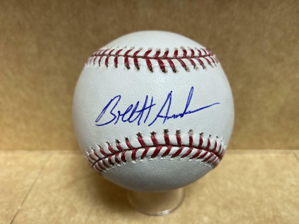 BRENT ABERNATHY RAYS/ROYALS/TWINS SIGNED AUTOGRAPHED M.L. BASEBALL W/ COA
