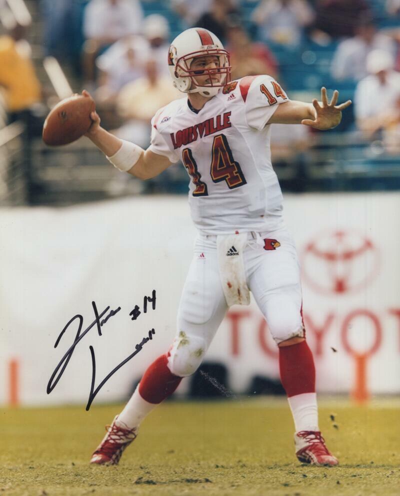 HUNTER CANTWELL LOUISVILLE QB  SIGNED AUTOGRAPHED 8X10 PHOTO W/ COA