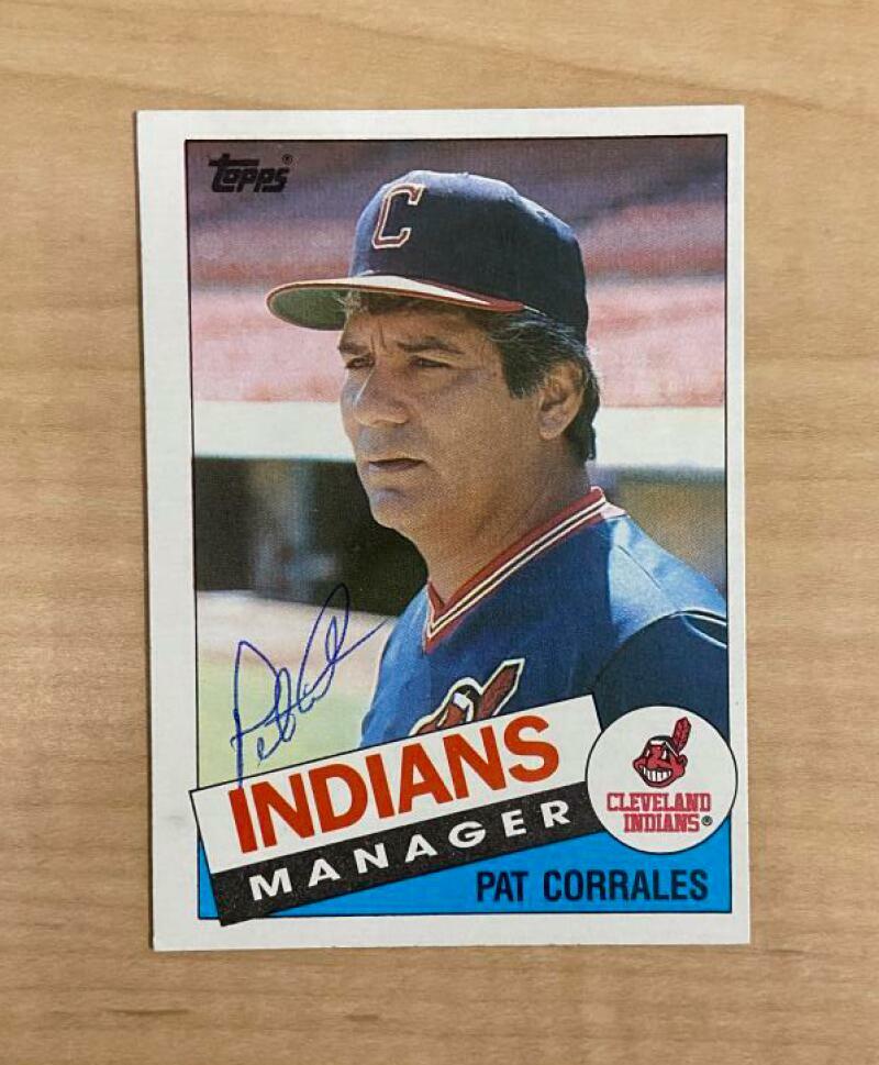PAT CORRALES CLEVELAND INDIANS SIGNED AUTOGRAPHED 1985 TOPPS CARD #119 W/COA