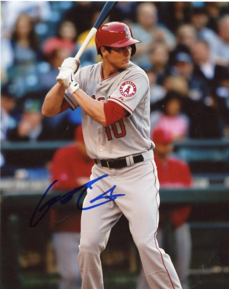 GRANT GREEN LOS ANGELES ANGELS SIGNED AUTOGRAPHED AT BAT 8X10 PHOTO W/COA