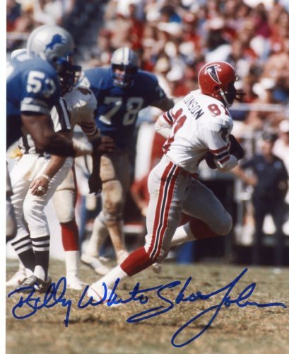 BILLY WHITE SHOES JOHNSON ATLANTA FALCONS SIGNED 8X10