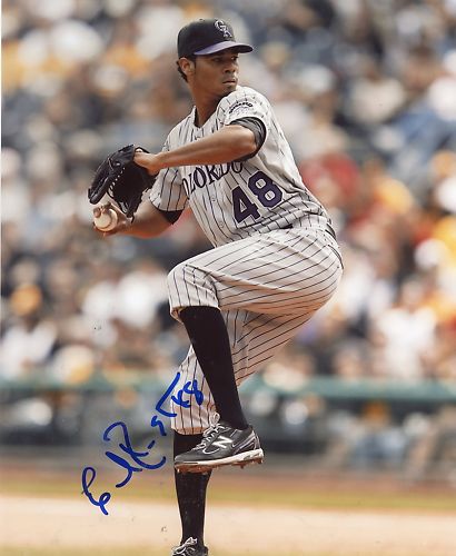 ESMIL  ROGERS   COLORADO  ROCKIES  SIGNED 8X10 PHOTO