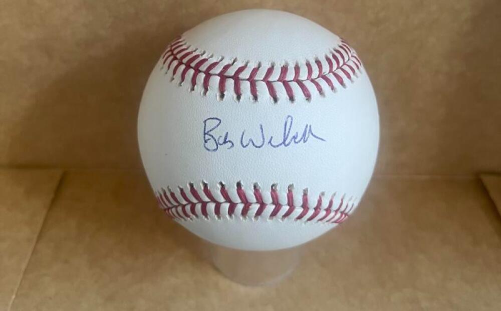 BOB WELCH DODGER/A'S SIGNED VINTAGE M.L. BASEBALL JSA AUTH