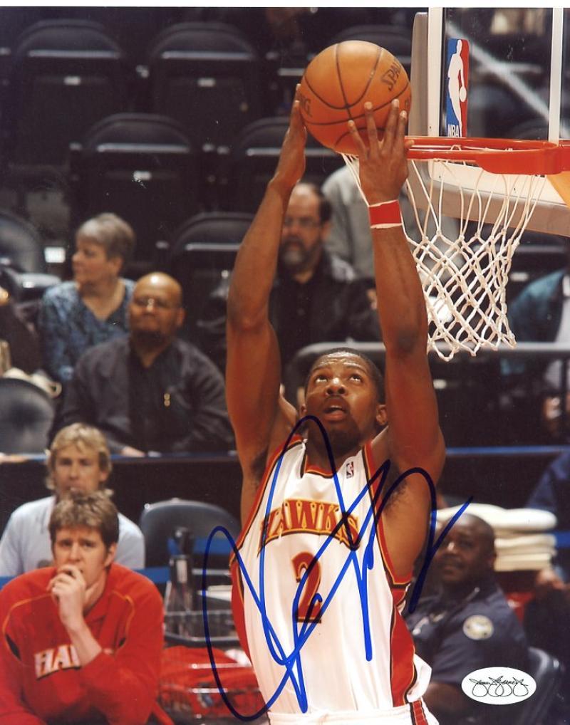 JOE JOHNSON ATLANTA HAWKS SIGNED AUTOGRAPHED 8X10 PHOTO JSA SOP 