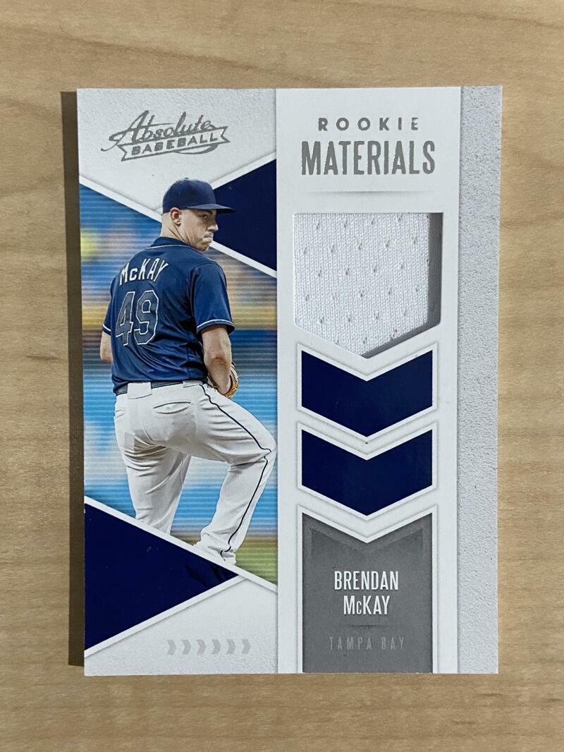 2020 ABSOLUTE MEMORABILIA ROOKIE MATERIALS BRENDAN MCKAY RAYS ARM-BM