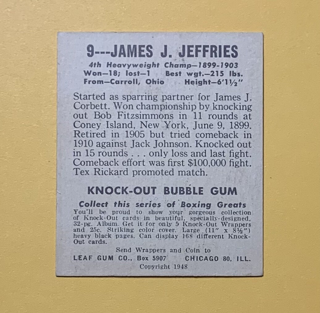 1948 LEAF JAMES J. JEFFRIES #9 