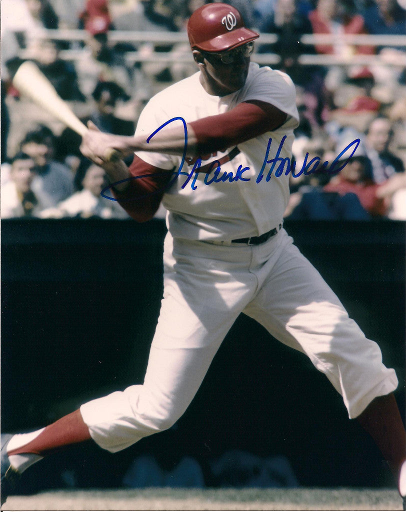 FRANK HOWARD WASHINGTON SENATORS SIGNED ACTION 8X10 PHOTO W/COA