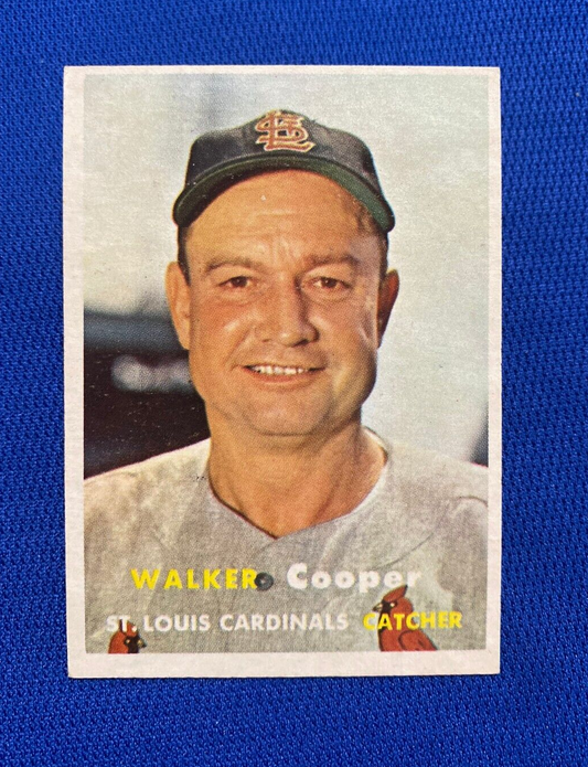 1957 TOPPS WALKER COOPER ST. LOUIS CARDINALS #380 CARD VINTAGE SET-BREAK