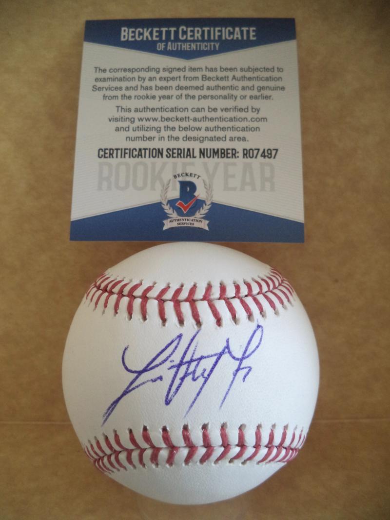 LUIS ORTIZ MILWAUKEE BREWERS ROOKIE YEAR SIGNED AUTO ML BASEBALL BECKETT R07497