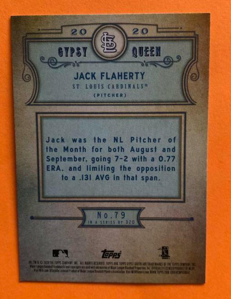 2020 GYPSY QUEEN JACK FLAHERTY NO NAME PLATE CARDINALS