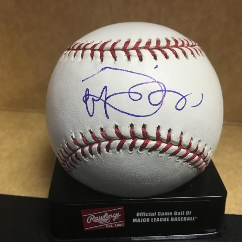 JEFF RIDGEWAY ATLANTA BRAVES M.L. SIGNED BASEBALL W/COA