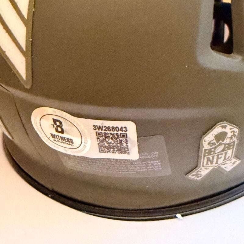 DESEAN JACKSON LOS ANGELES RAMS SIGNED AUTO SALUTE TO SERVICE  HELMET BECKETT