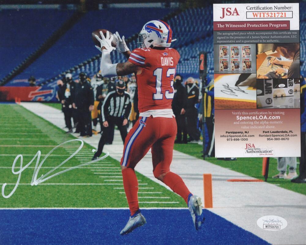 GABRIEL DAVIS BUFFALO BILLS SIGNED AUTOGRAPHED 8X10 PHOTO JSA WIT521721