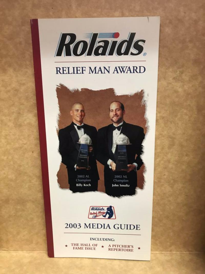 ROLAIDS 2003 RELIEF MAN AWARD  MEDIA GUIDE   JOHN SMOLTZ
