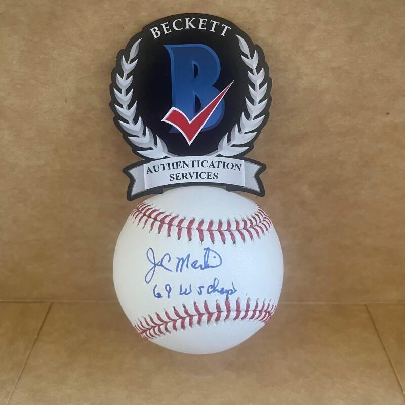 J.C. MARTIN METS 69 W.S. CHAMPS SIGNED AUTO M.L. BASEBALL  BAS AUTHENICATED