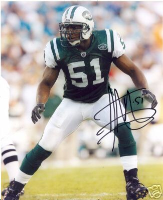 JONATHAN VILMA NEW YORK JETS SIGNED 8X10 PHOTO W/COA
