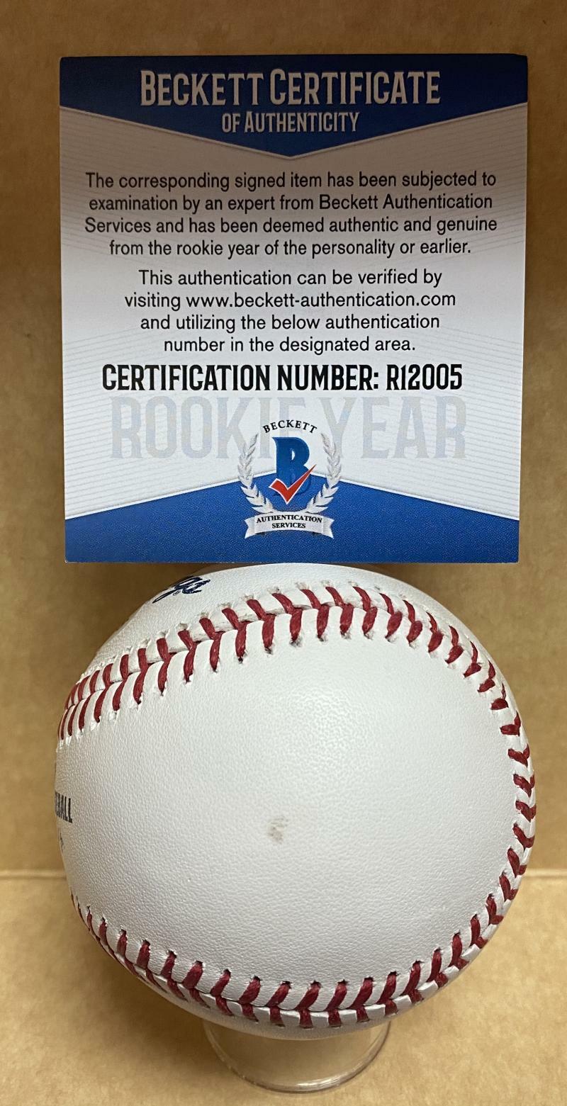NICK NEIDERT MIAMI MARLINS ROOKIE YEAR SIGNED AUTO M.L. BASEBALL BECKETT R12005