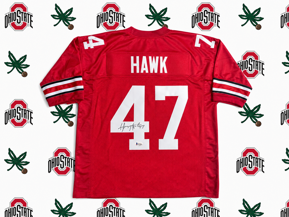 AJ Hawk Signed Ohio State Buckeyes Custom Jersey Beckett Authentic Auto Packers