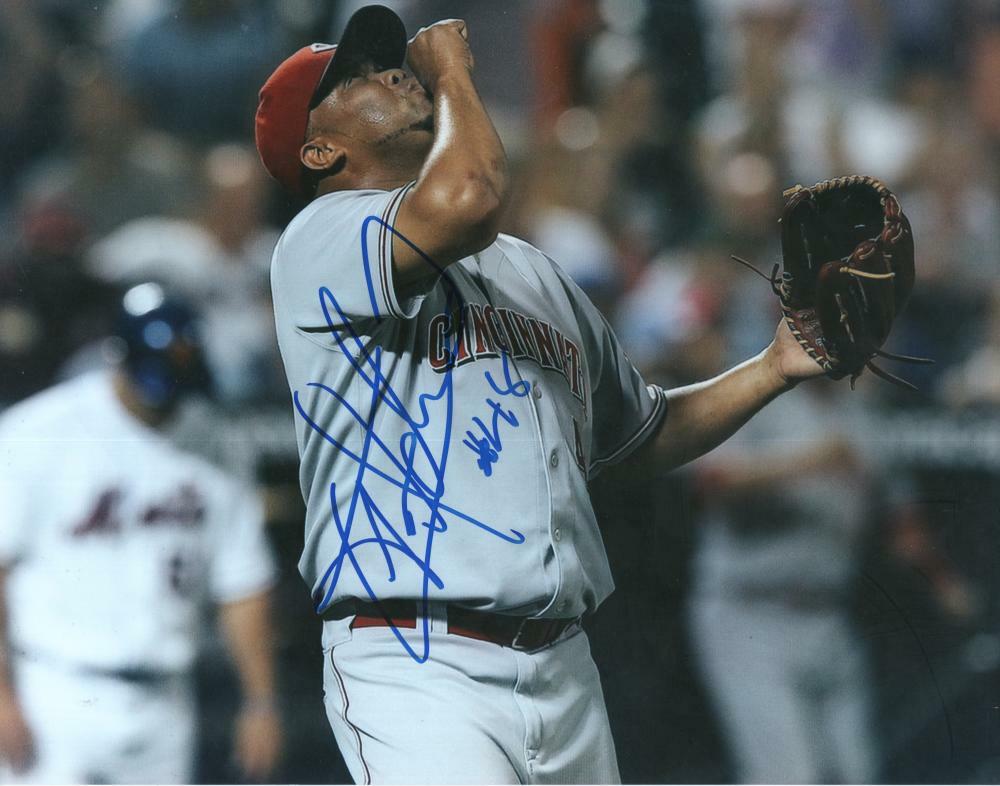 FRANCISCO CORDERO CINCINNATI REDS ACTION SIGNED AUTOGRAPHED 8X10 PHOTO W/ COA