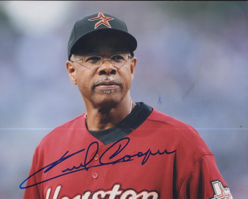 CECIL COOPER ASTROS SIGNED AUTOGRAPHED 8X10 PHOTO W/ COA