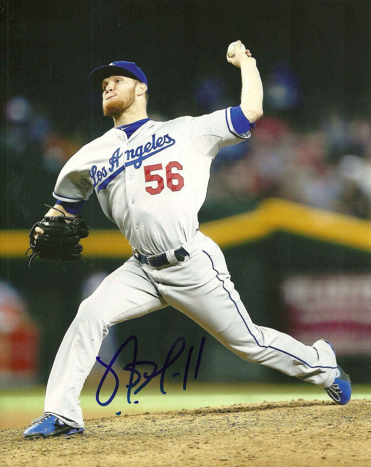 J.P. HOWELL LOS ANGELES DODGERS SIGNED AUTOGRAPHED 8x10 PHOTO W/COA ACTION