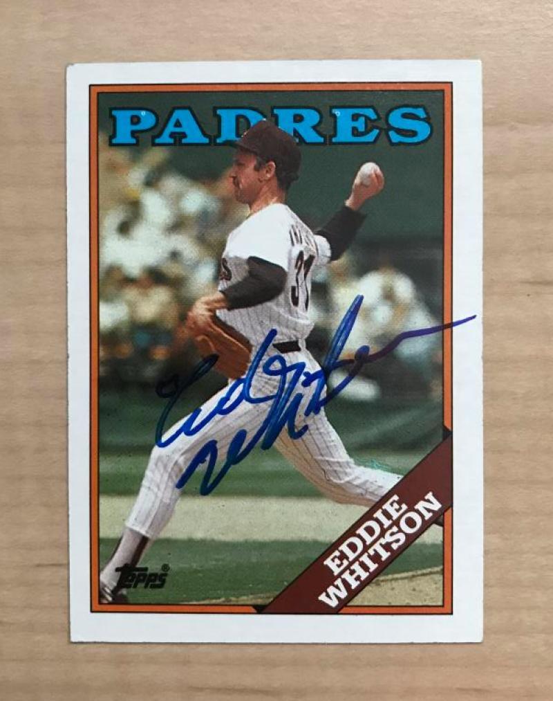 ED WHITSON SAN DIEGO PADRES SIGNED AUTOGRAPHED 1988 TOPPS CARD #330 W/COA