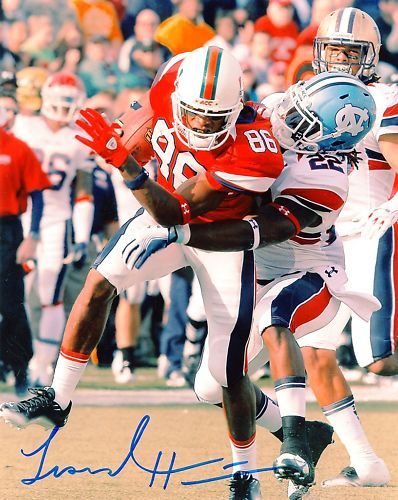 LEONARD  HANKERSON   HURRICANES/REDSKINS   SIGNED 8X10