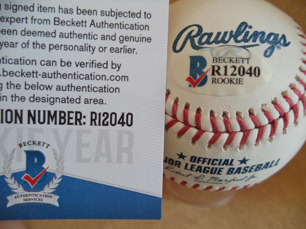 FRANKLIN PEREZ DETROIT TIGERS ROOKIE YEAR SIGNED AUTO M.L BASEBALL BECKETT R1204