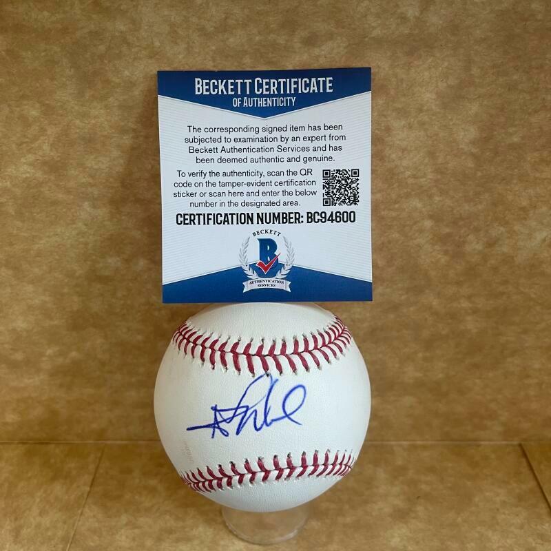ALEC MILLS CHICAGO CUBS SIGNED AUTOGRAPHED M.L. BASEBALL  BAS BC94600