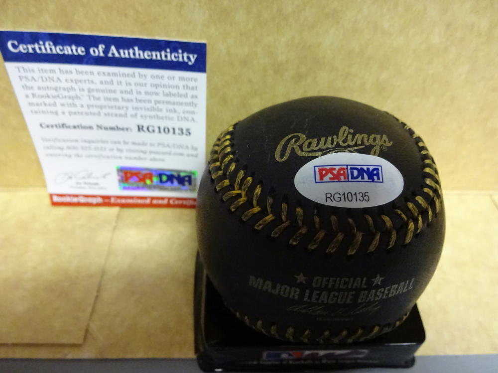 DAVID  DAHL  COLORADO  ROCKIES  BLACK   SIGNED  BASEBALL PSA RG10135