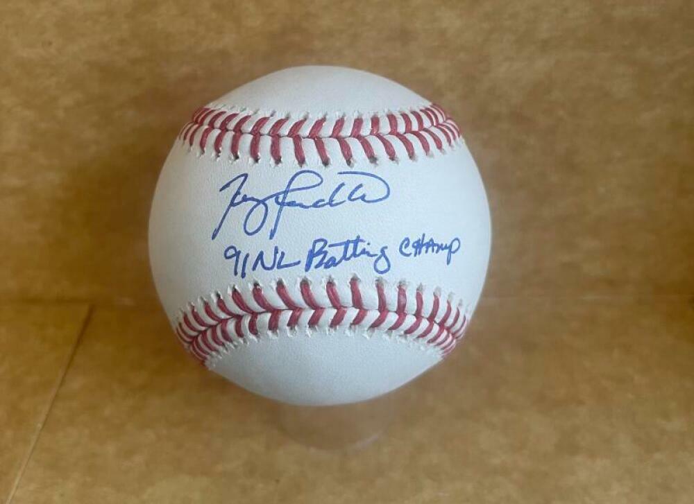 TERRY PENDLETON  91 NL BATTING CHAMP SIGNED AUTOGRAPHED M.L.BASEBALL JSA VV20839