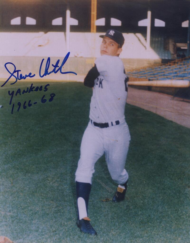 STEVE WHITAKER  NEW YORK YANKEES 1966-68 SIGNED AUTOGRAPHED 8X10 PHOTO W/ COA