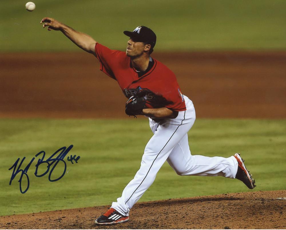KYLE BARRACLOUGH MIAMI MARLINS SIGNED AUTOGRAPHED 8X10 PHOTO W/COA