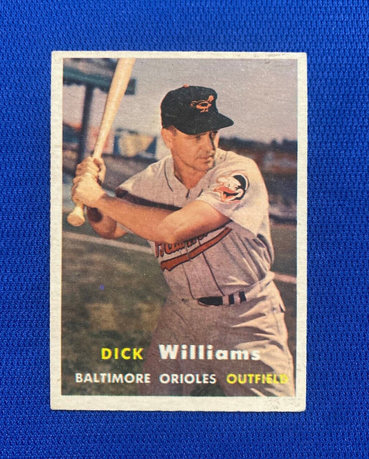 1957 TOPPS DICK WILLIAMS BALTIMORE ORIOLES #59 CARD VINTAGE SET-BREAK