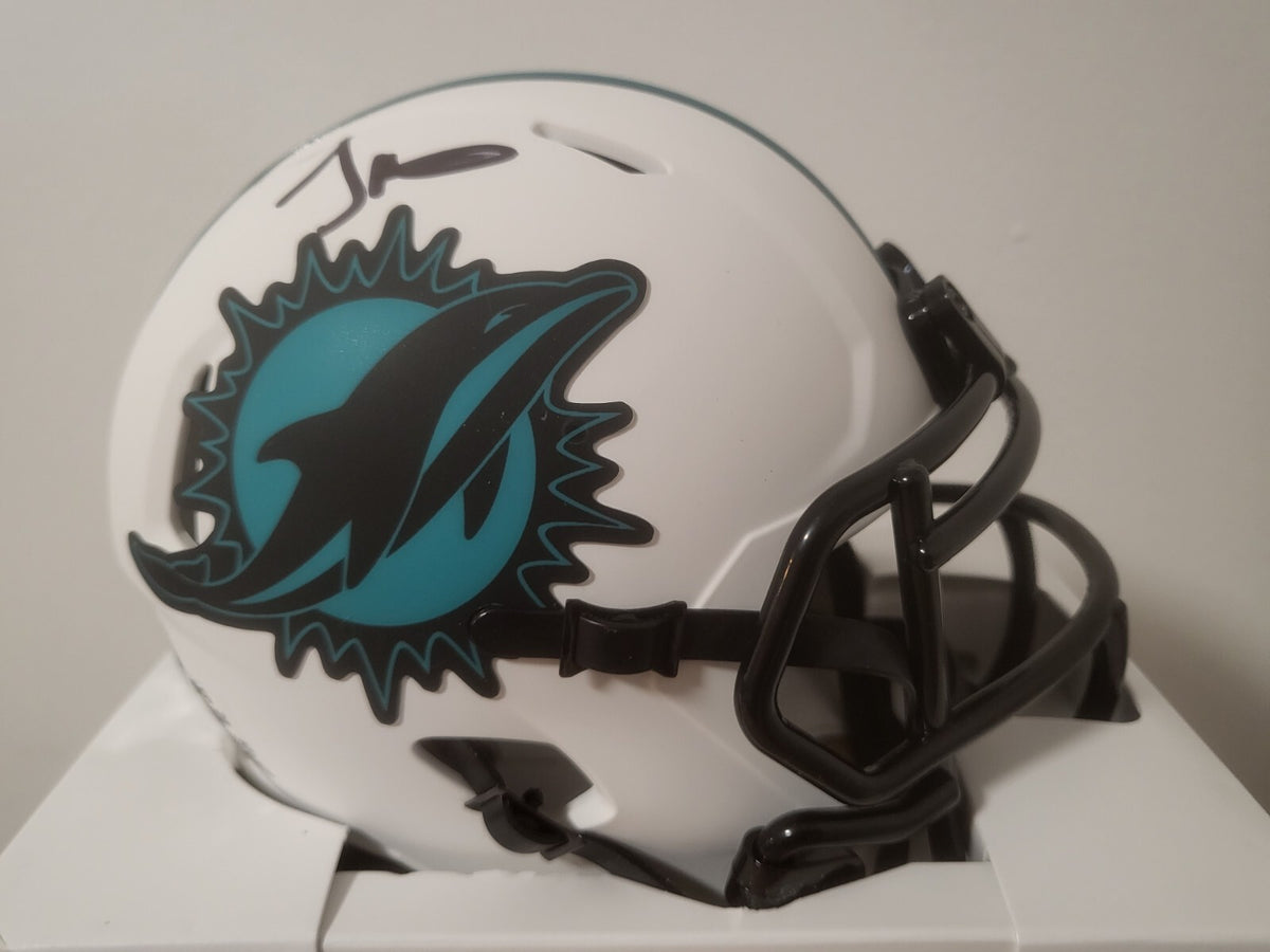 TYREEK HILL MIAMI DOLPHINS SIGNED AUTO AUTOGRAPHED LUNAR MINI HELMET BECKETT