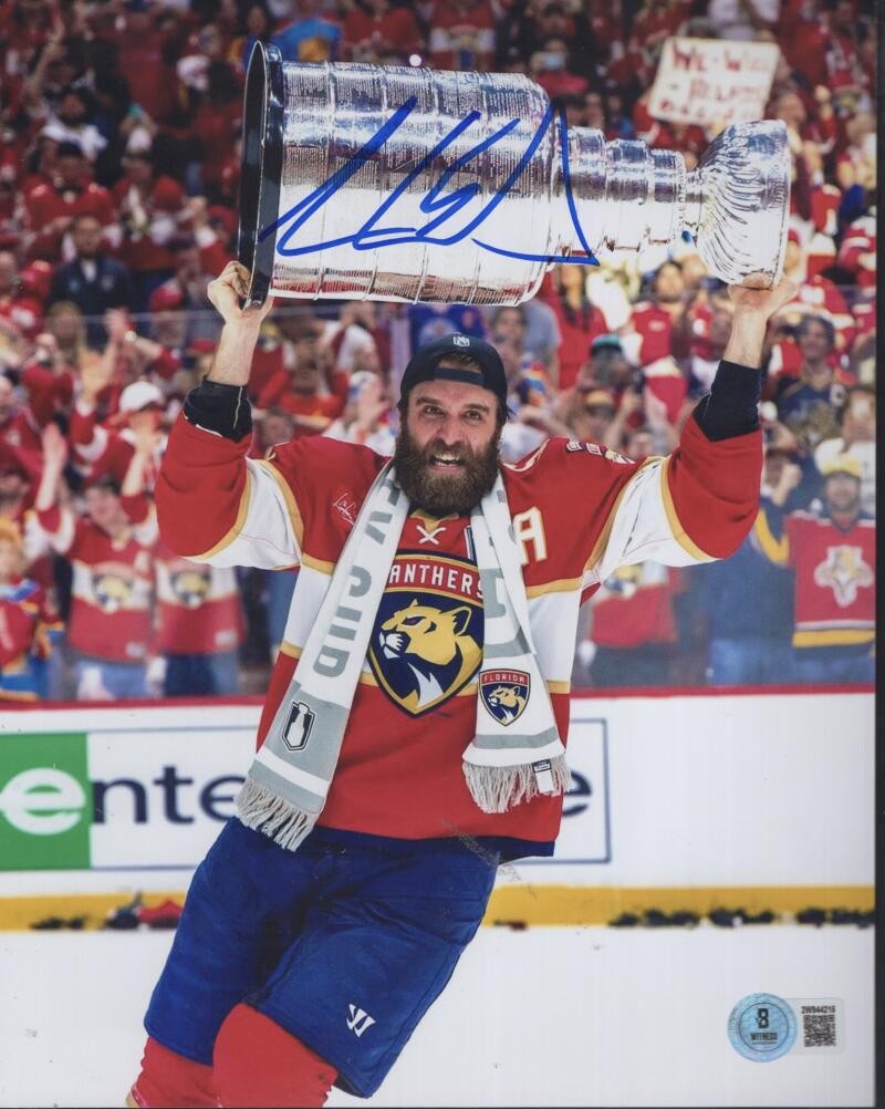 AARON EKBLAD PANTHERS STANLEY CUP SIGNED 8X10 PHOTO BECKETT WITNESS