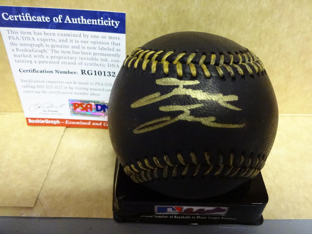 DAVID  DAHL  COLORADO  ROCKIES  BLACK   SIGNED  BASEBALL PSA RG10132