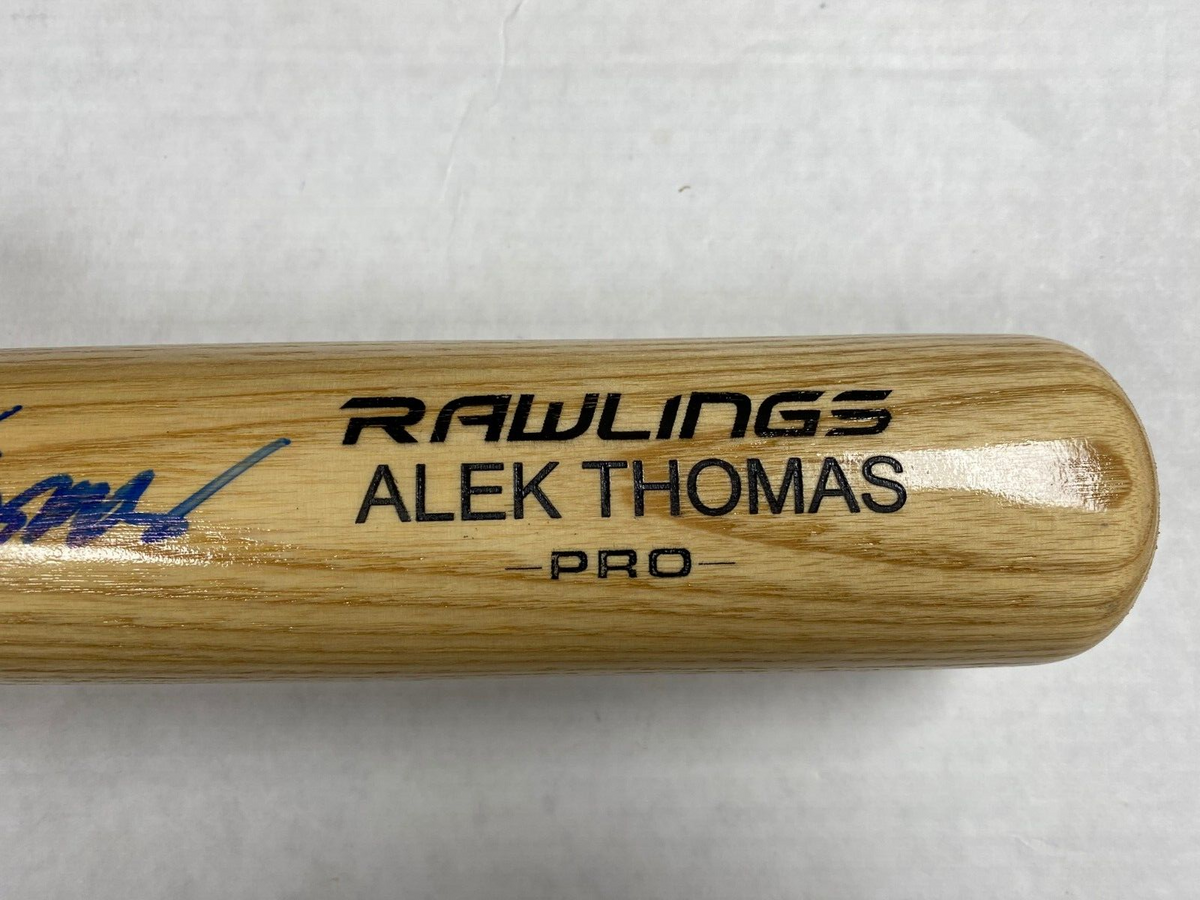 ALEK THOMAS ARIZONA DIAMONDBACKS SIGNED AUTOGRAPHED RAWLINGS BLONDE BAT BECKETT