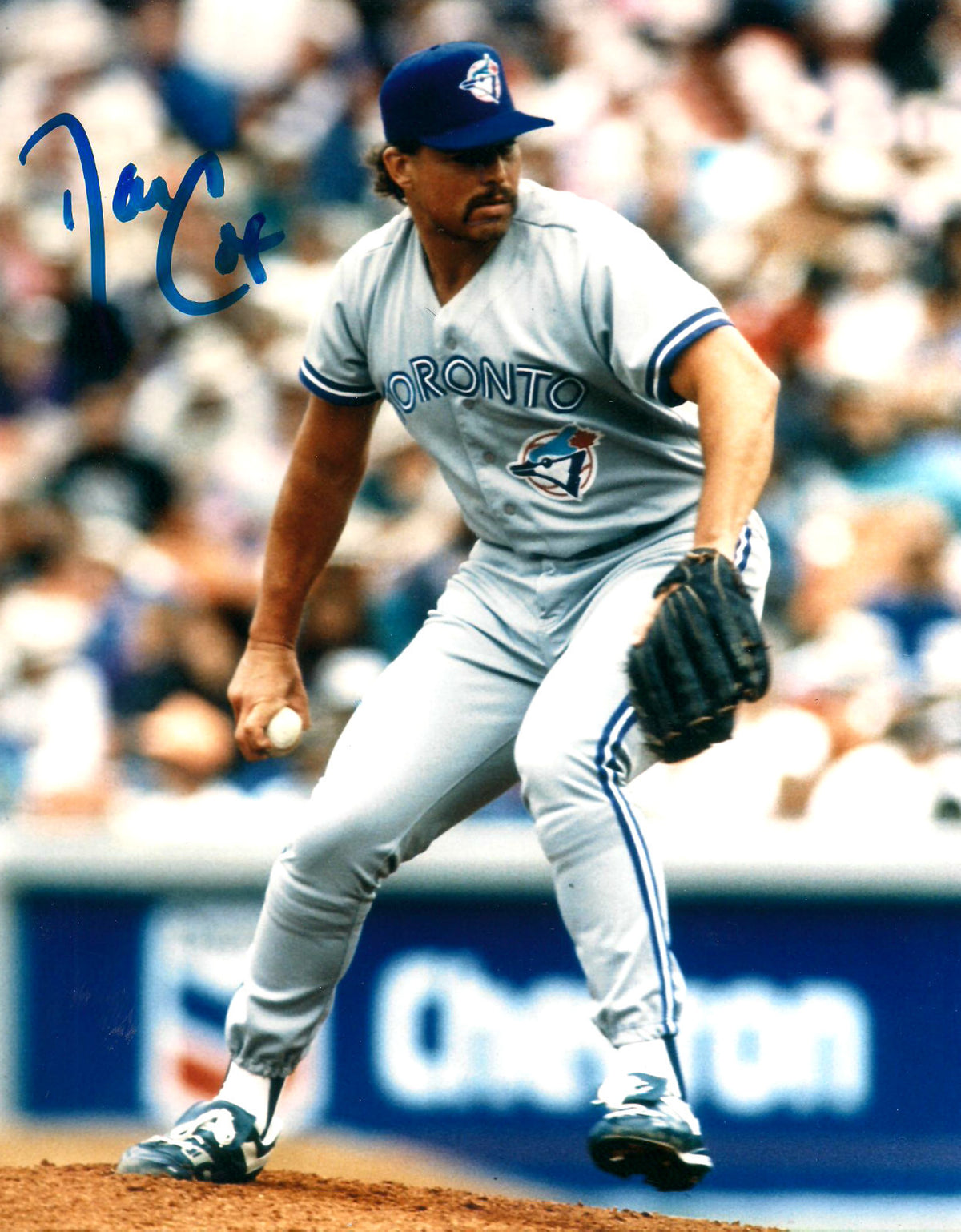 DANNY COX TORONTO BLUE JAYS SIGNED AUTOGRAPHED 8X10 PHOTO W/COA