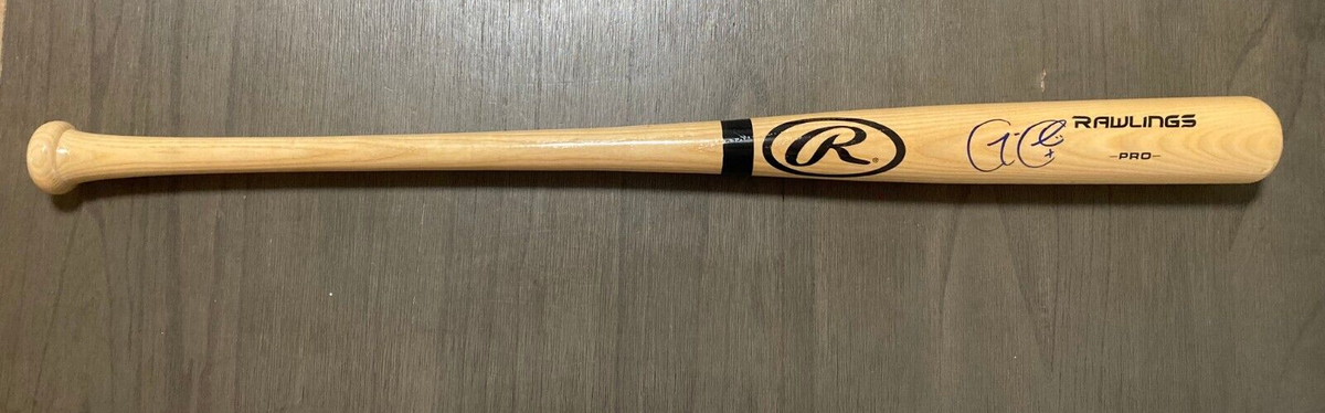 GAVIN CECCHINI NEW YORK METS SIGNED AUTOGRAPHED RAWLINGS BLONDE BAT W/COA