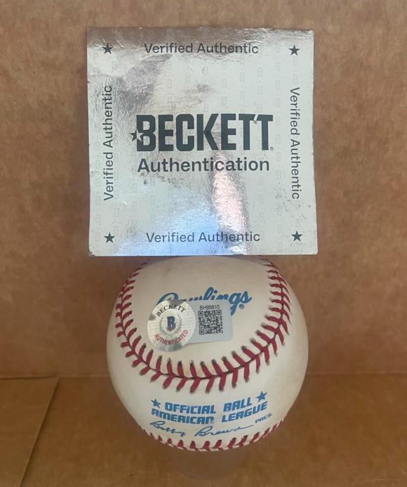 EARL WEAVER ORIOLES MANAGER SIGNED AUTO A.L. BASEBALL BECKETT AUTH