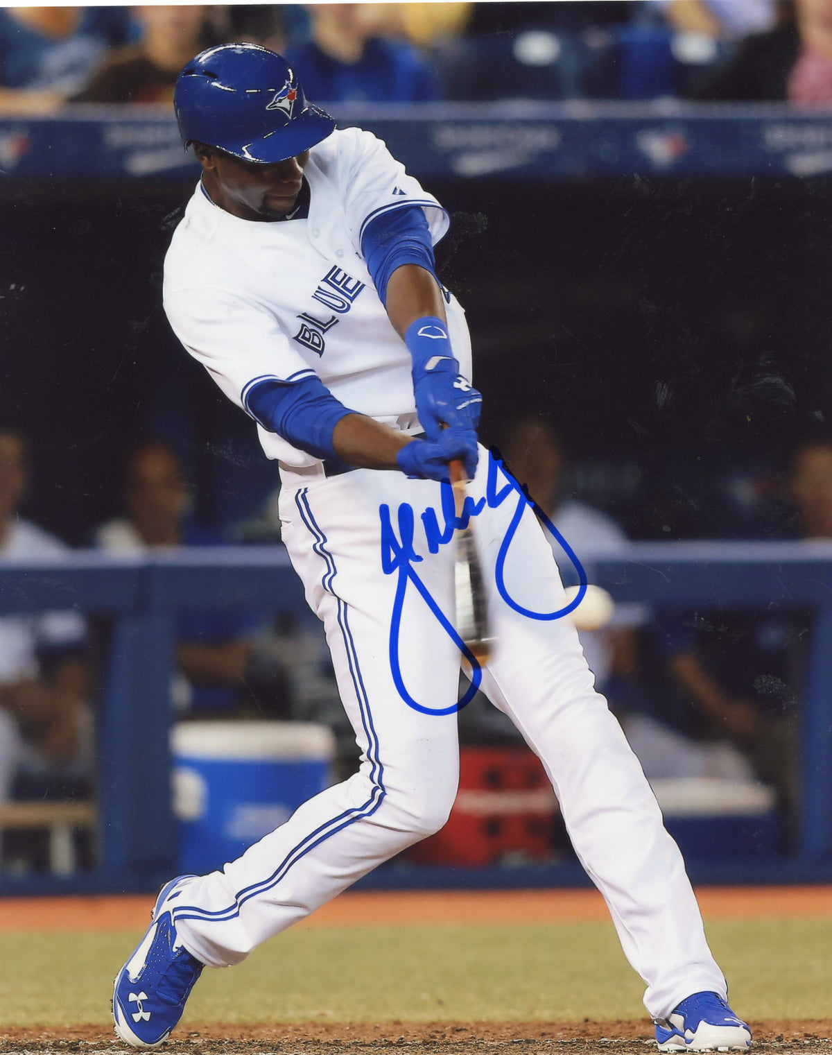 JOHN  MAYBERRY  TORONTO  BLUE  JAYS  ACTION   SIGNED AUTOGRAPHED 8X10  PHOTO