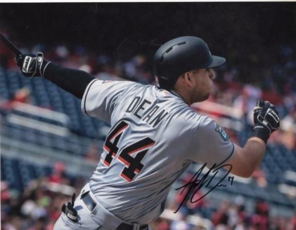 AUSTIN DEAN MIAMI MARLINS SIGNED AUTOGRAPHED 8X10 W/COA