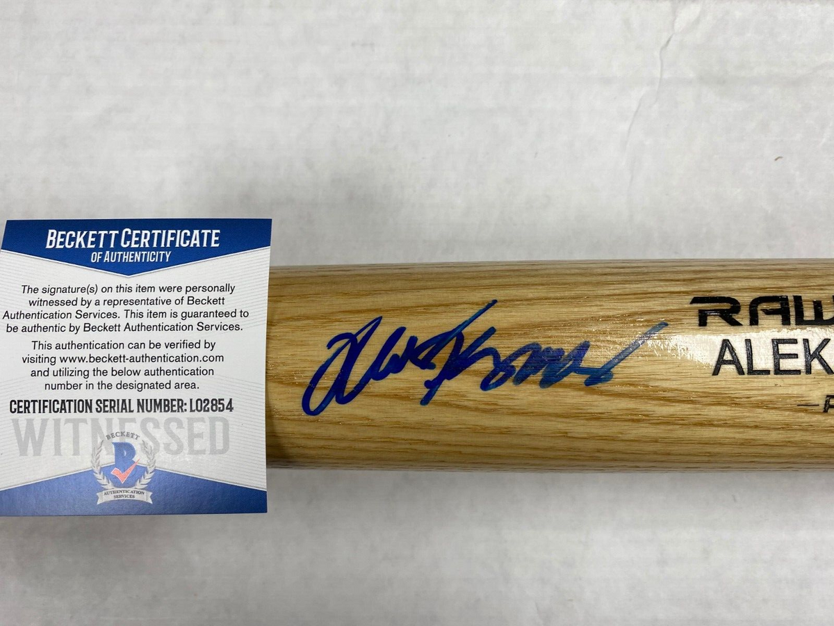 ALEK THOMAS ARIZONA DIAMONDBACKS SIGNED AUTOGRAPHED RAWLINGS BLONDE BAT BECKETT