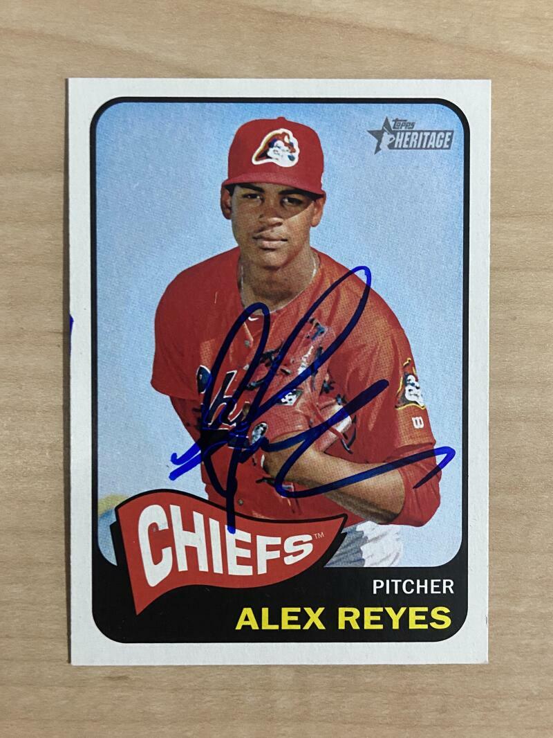 ALEX REYES PEORIA CHIEFS SIGNED AUTOGRAPHED 2014 TOPPS CARD #167 W/COA