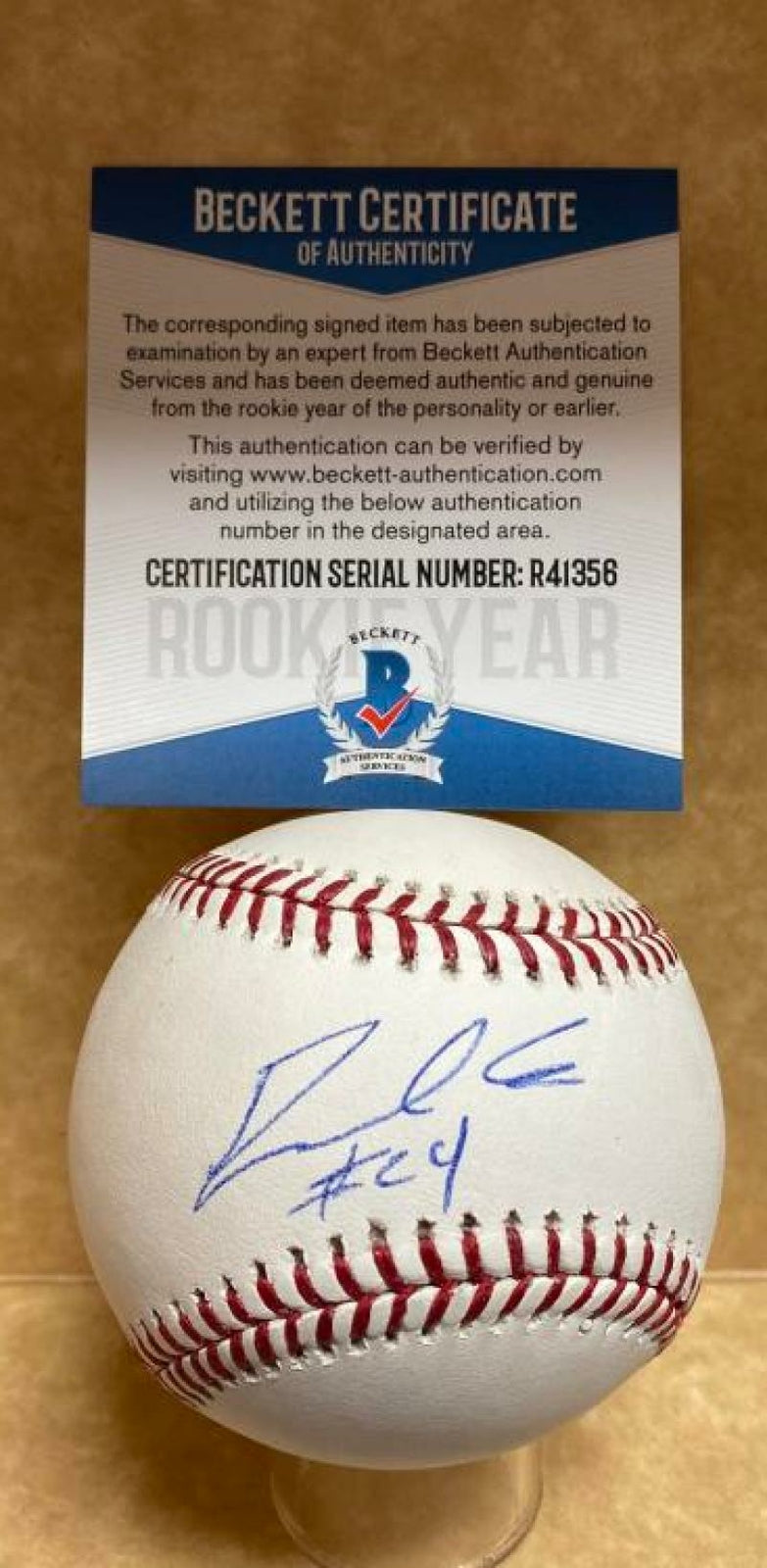 RONALDO HERNANDEZ TAMPA BAY RAYS ROOKIE YEAR SIGNED M.L. BASEBALL BECKETT R41356