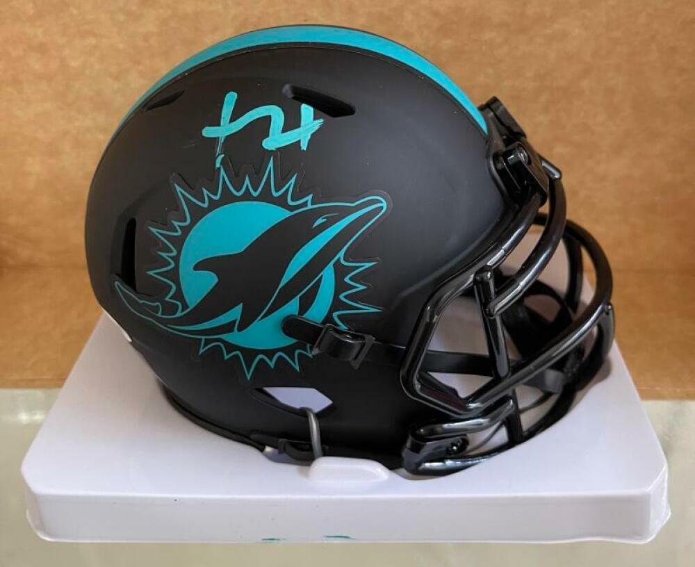 XAVIEN HOWARD MIAMI DOLPHINS SIGNED ECLIPSE MINI HELMET JSA WIT261730