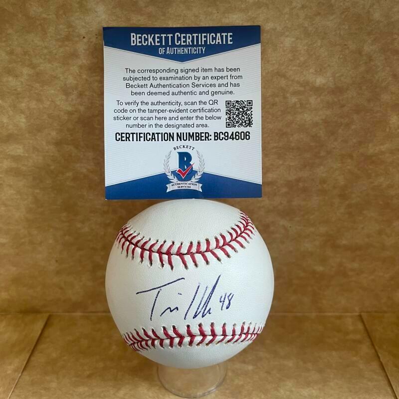 TRAVIS HAFNER INDIANS/YANKEES SIGNED AUTO ML. BASEBALL BAS BC94606